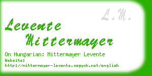 levente mittermayer business card